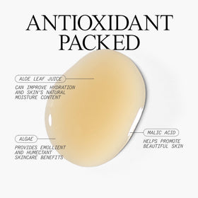 Juice Beauty pipette dispensing silky serum texture, demonstrates fast absorption benefit