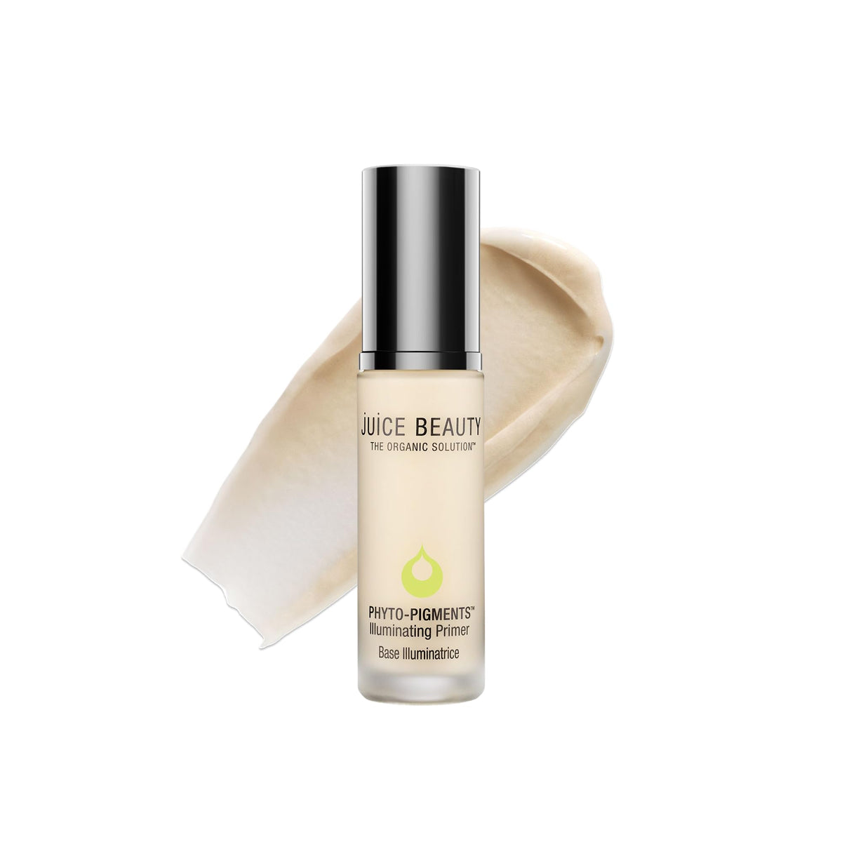 Juice Beauty front packaging showing 30 mL pump and luminous label, highlights clean ingredients
