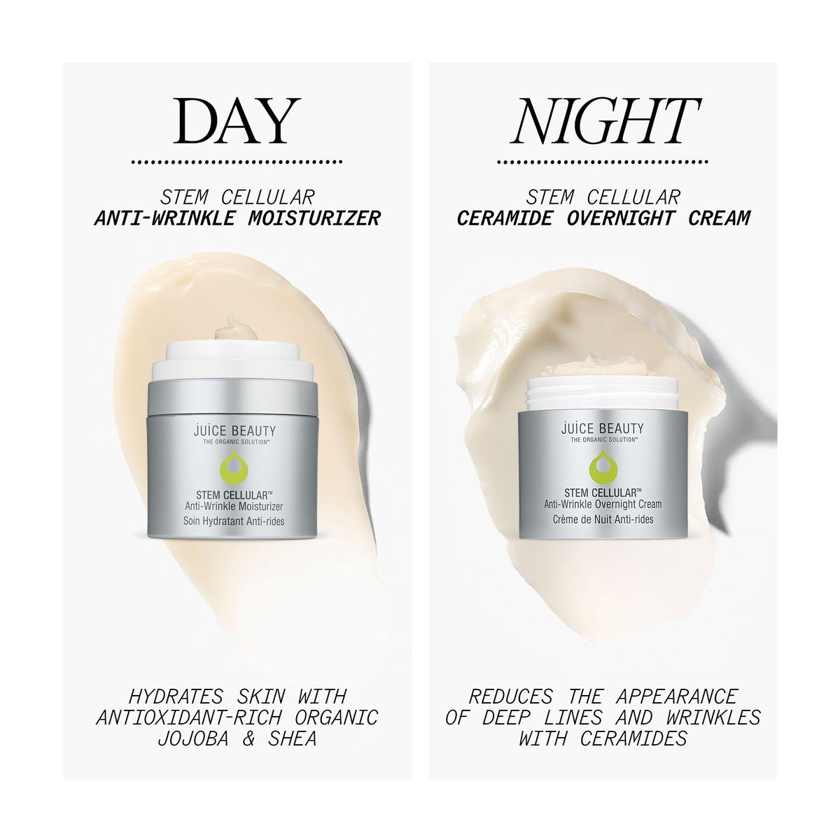 Juice Beauty size scale with 50ml bottle illustrating compact travel-friendly size
