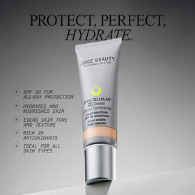 Juice Beauty close label view emphasizing mineral SPF 30 and clean ingredients