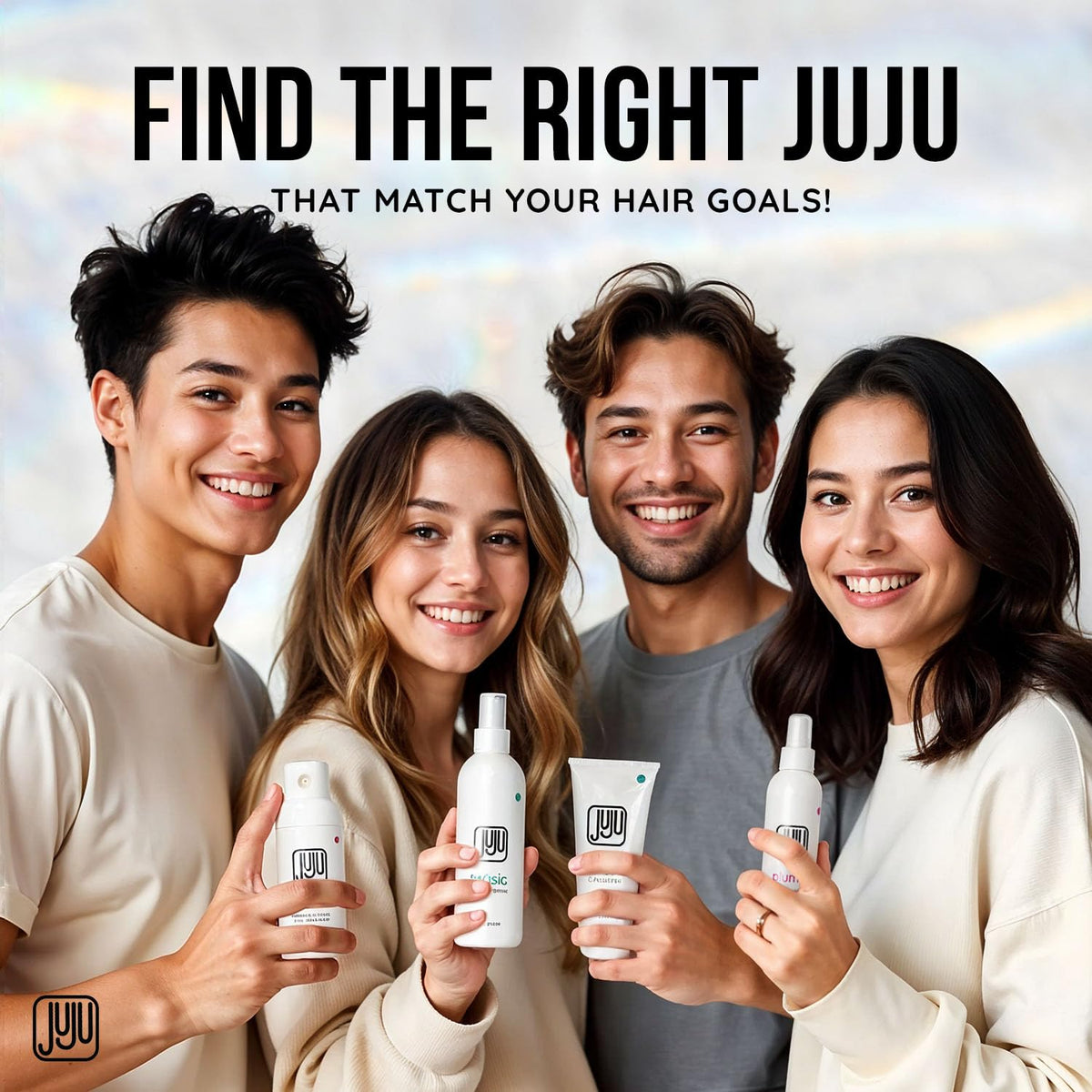 JUJU CHAN bottle inside toiletry bag depicting travel-friendly styling option