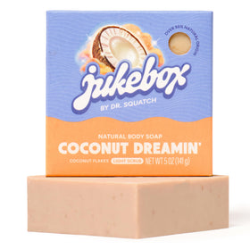 JUKEBOX soap in shower scene evoking cozy, spa-like cleansing benefit