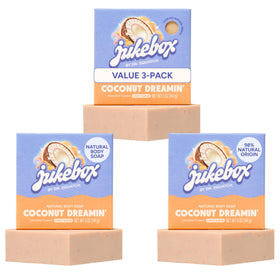 JUKEBOX front packaging of Coconut Dreamin' showing calming design and scent benefit