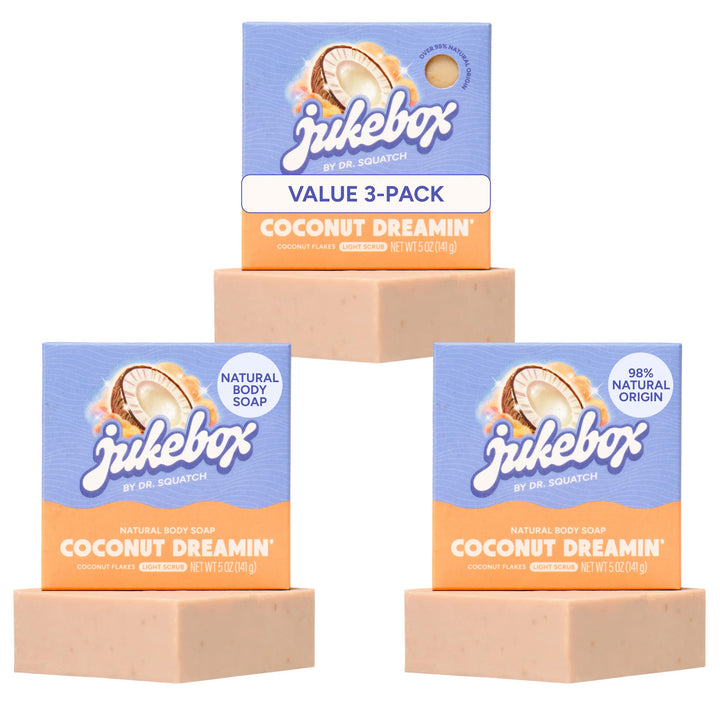 JUKEBOX front packaging of Coconut Dreamin' showing calming design and scent benefit