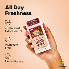 JUKEBOX deodorant stick detail highlighting aluminum-free formula and smooth application
