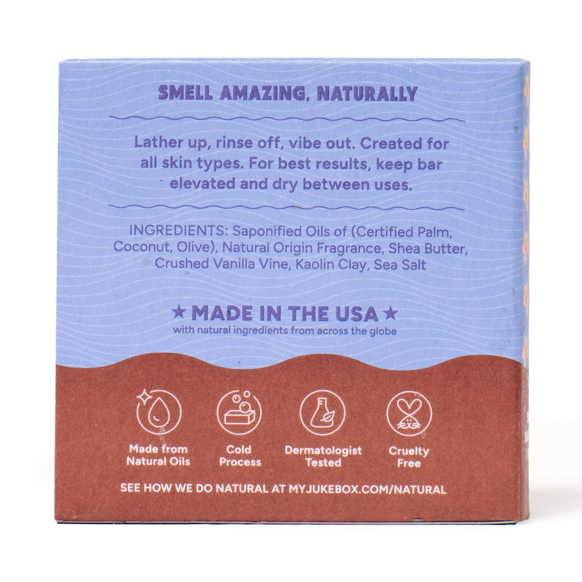 JUKEBOX rich creamy lather on hand demonstrating gentle cleansing benefit