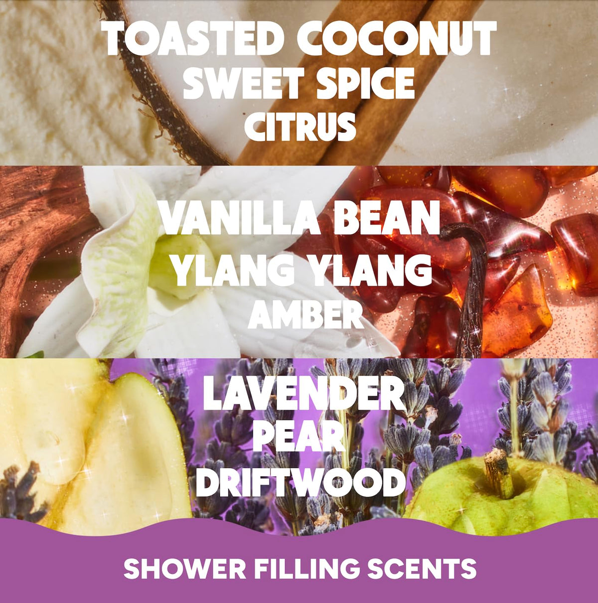 JUKEBOX Mystic Lavender soap texture swipe on skin, soothing lavender benefit