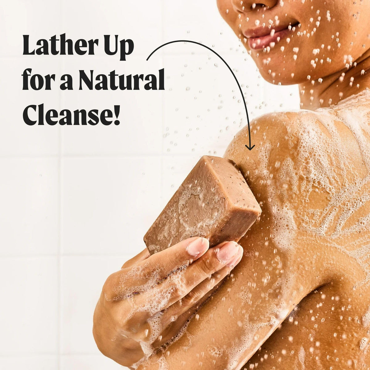 JUKEBOX soap texture with kaolin clay detail showing gentle exfoliation