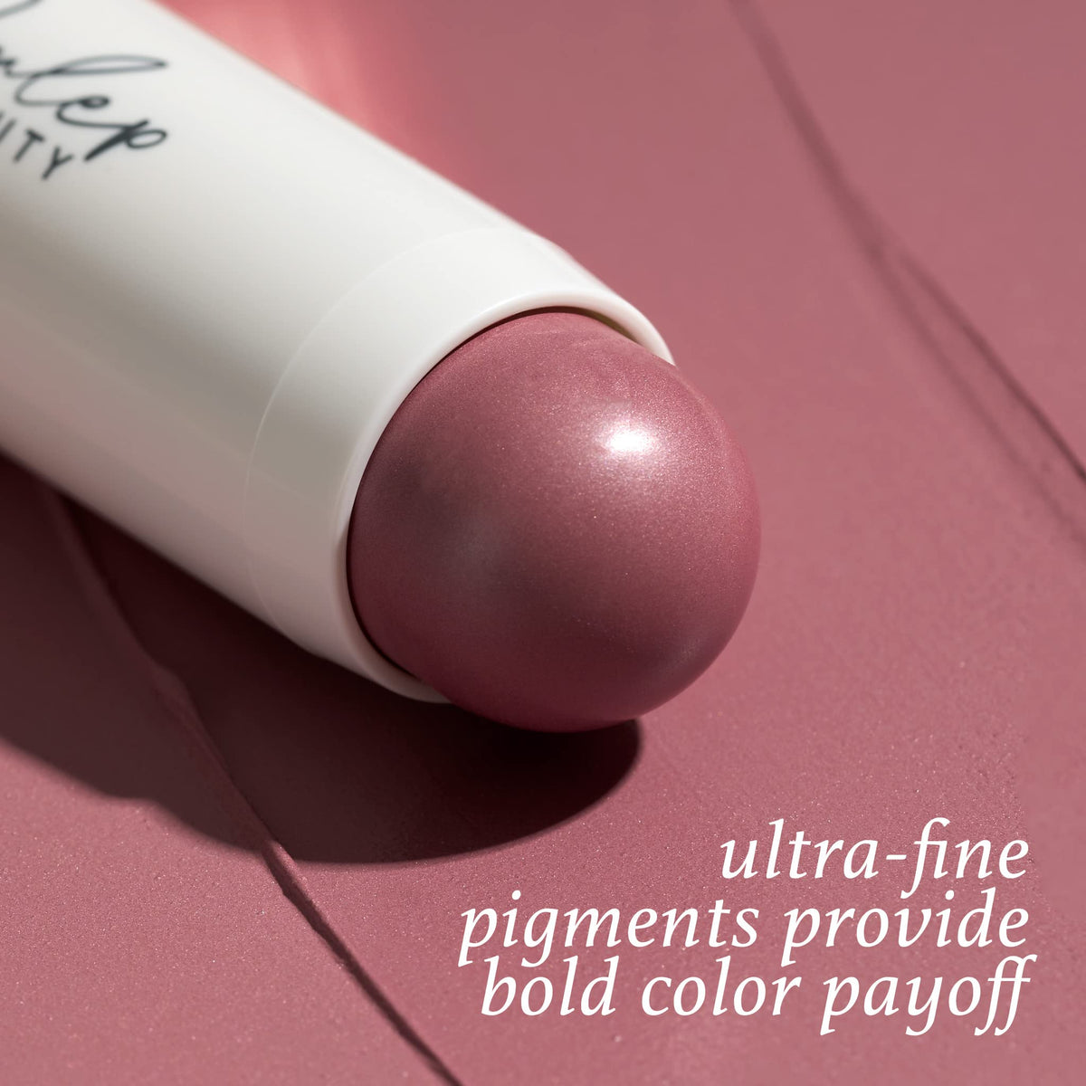 Julep applied to cheek demonstrating blending, quick fingertip application benefit