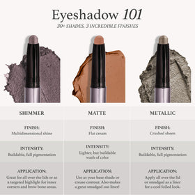 Julep application on eyelid demonstrating crease-proof, long-lasting wear