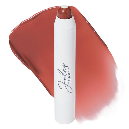 Julep It's Balm front view showing Burnt Sienna shade and handy packaging benefit