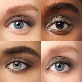 Julep close-up of taupe shimmer texture demonstrating smooth blendability and light-reflecting finish