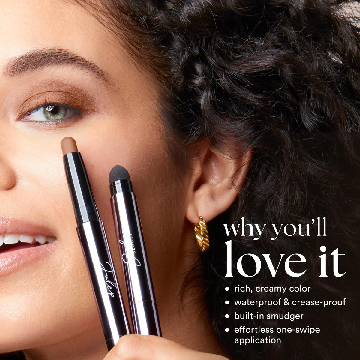 julep lid application demonstration showing crease-resistant, luminous color