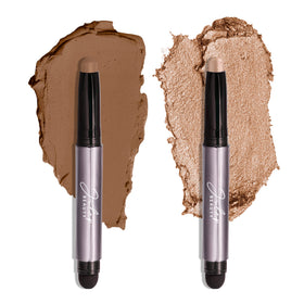 Julep front packaging of the crème-to-powder eyeshadow duo showing both sticks and label benefiting quick selection