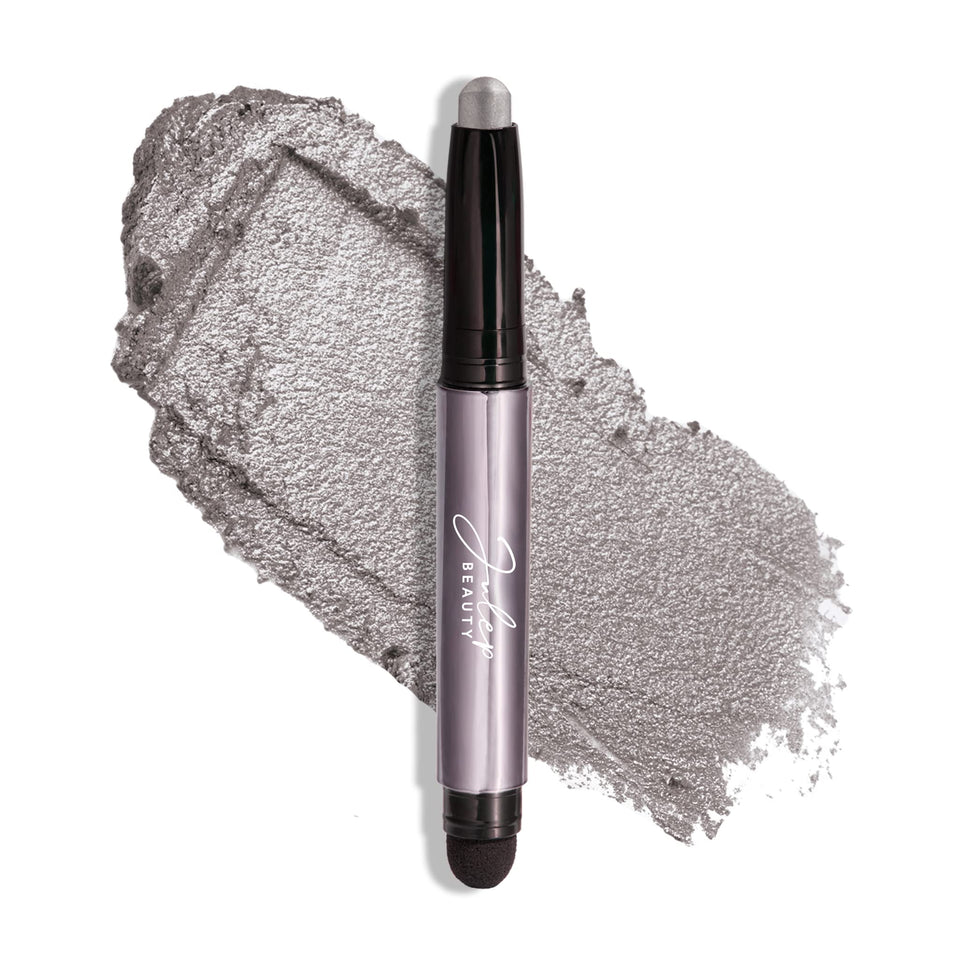 Julep front packaging showing Rainstorm Shimmer and benefit of travel-ready shimmer