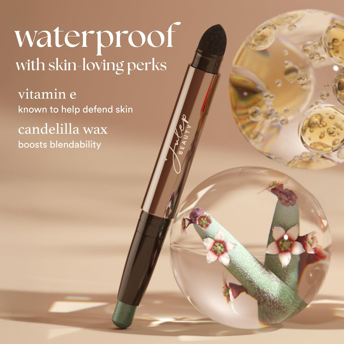 Julep texture close-up highlighting cream-to-powder finish and smooth blendability benefit
