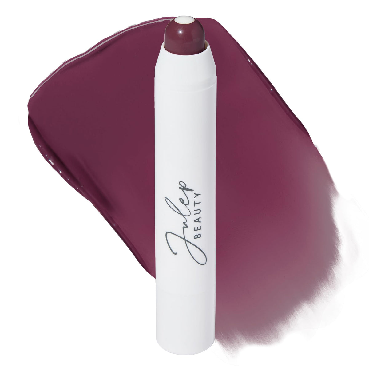 Julep front view of twist up balm showing shade and packaging, easy grab-and-go