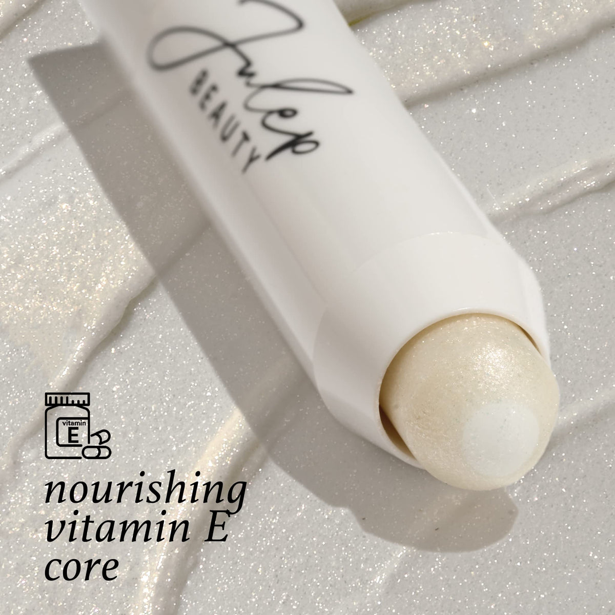 Julep Vitamin E core exposed showing nourishing moisture delivery
