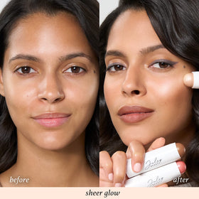 Julep highlight applied to lips adding dimension and soft sheen