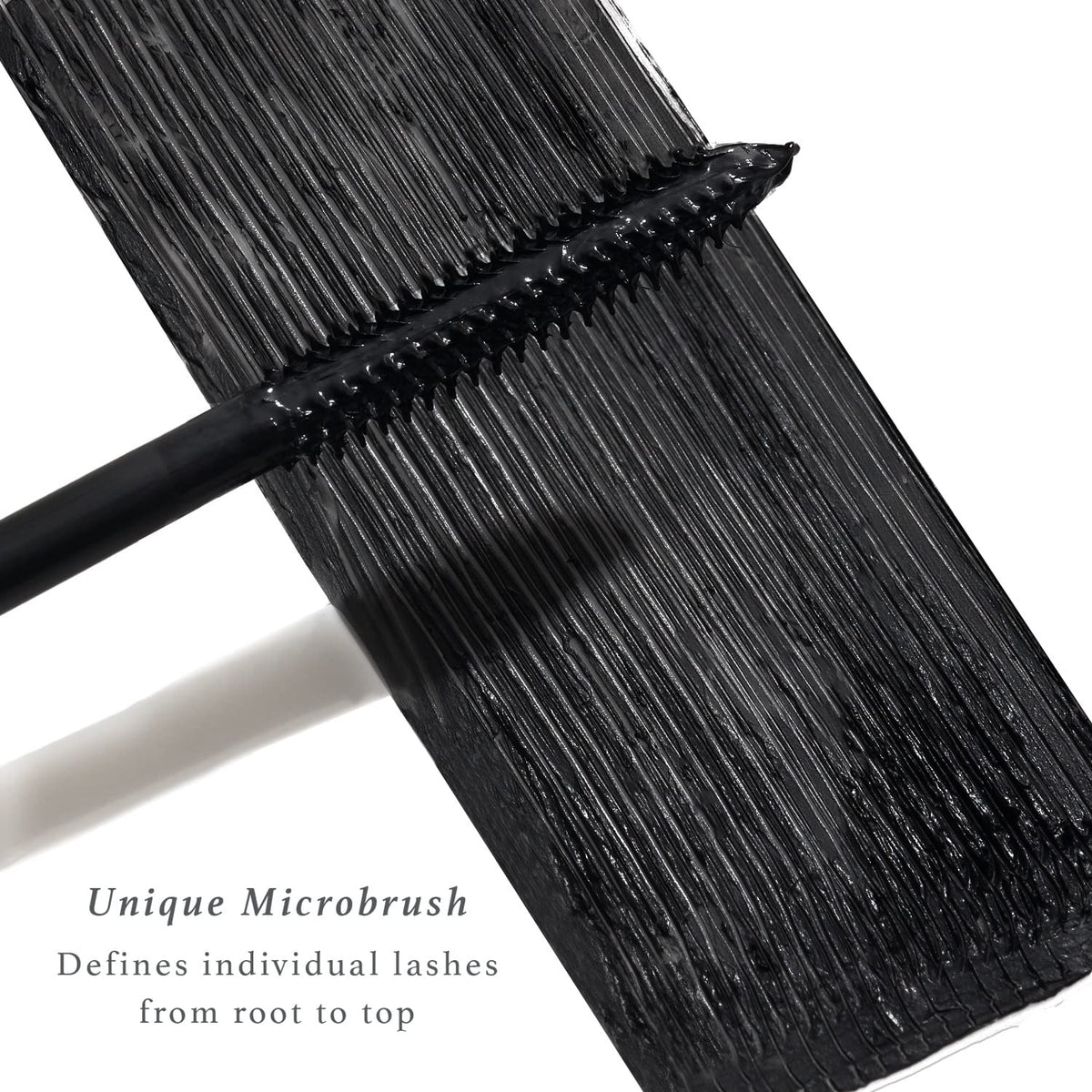 Julep mascara applied on lashes demonstrating defined length and no clumps