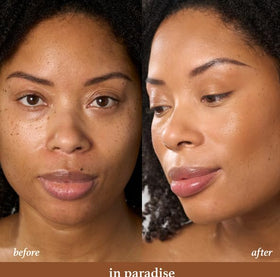 Julep bronzer stick extended to reveal Melted Cocoa shade for easy application