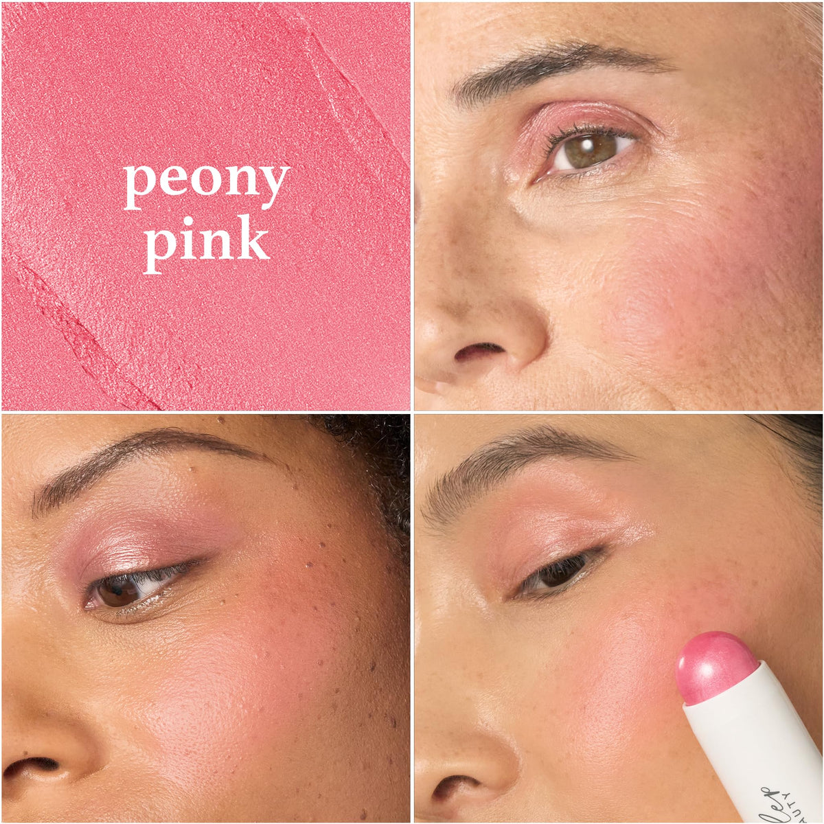 julep open top view of blush stick revealing creamy twist-up formula