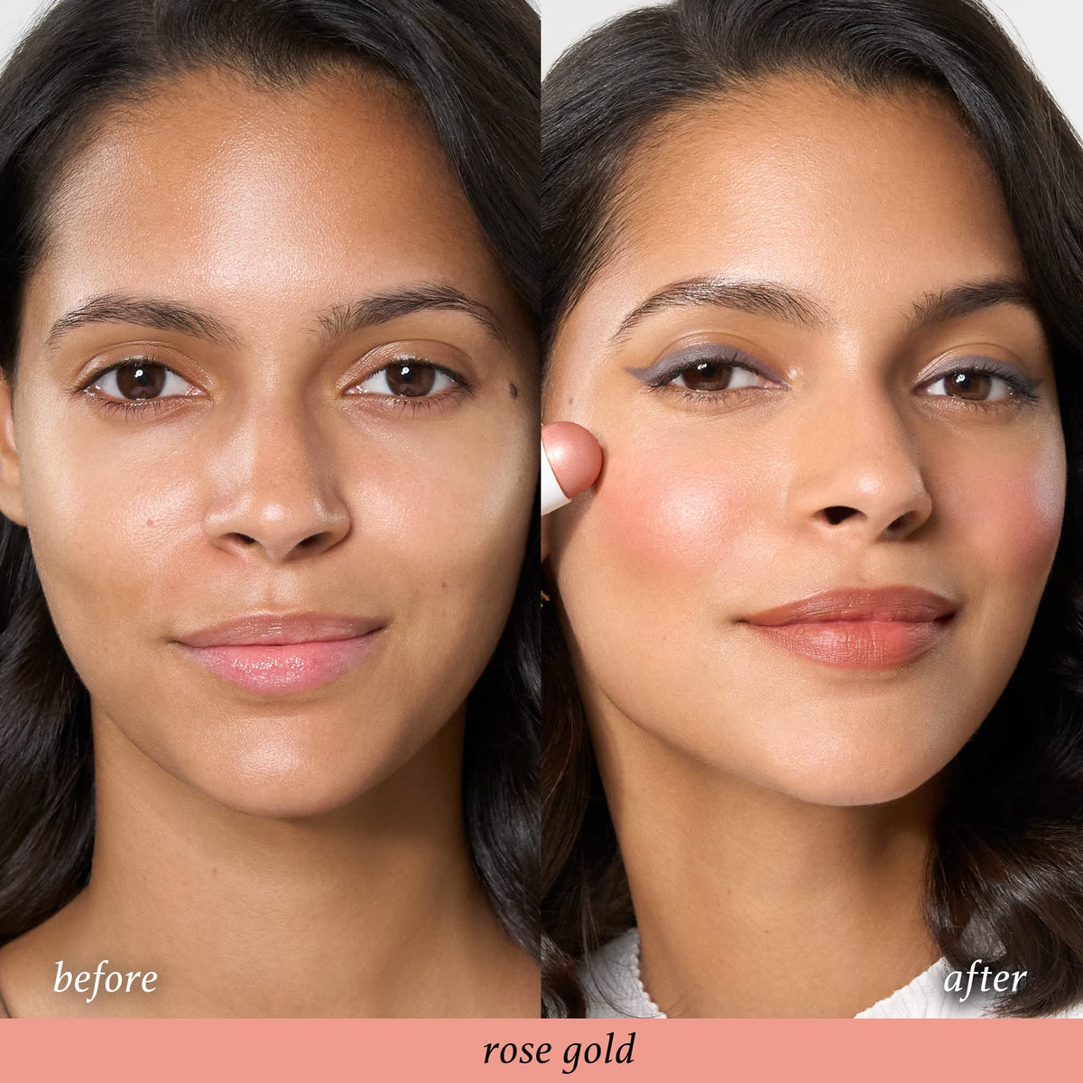 Julep blush stick inside a makeup bag showing portability for quick touch-ups