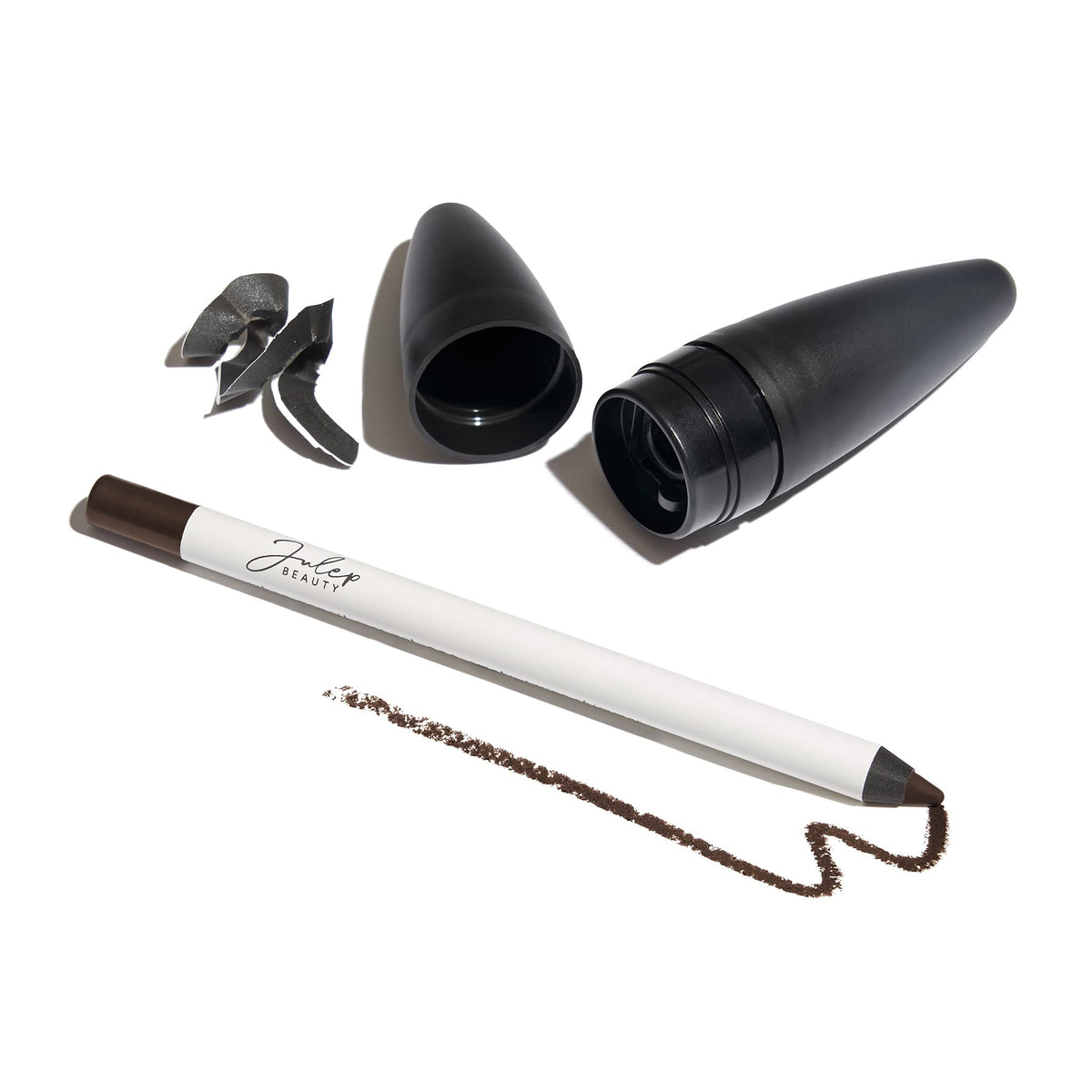 Julep rich brown eyeliner pencil front packaging showing product and shade for easy identification and bold color