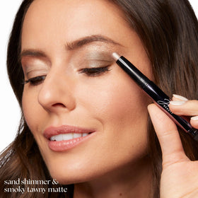 Julep close-up of Smoky Tawny Matte tip showing dense pigment for crease depth