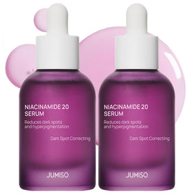 JUMISO front packaging showing serum bottles and brightening benefit