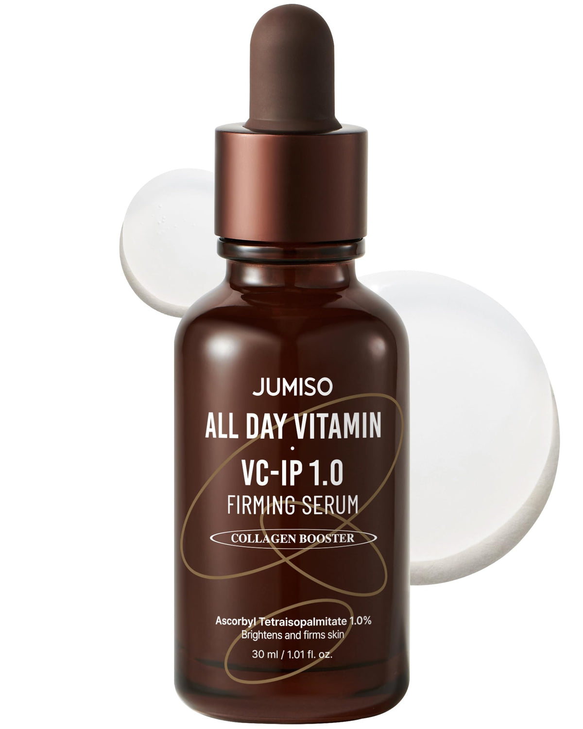 JUMISO front packaging showing 30ml bottle and clear label benefits