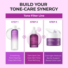 JUMISO toner in bathroom setting implying daily routine convenience