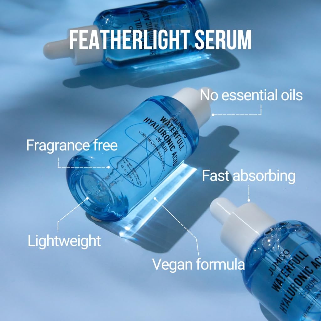JUMISO serum swatched on hand to show translucent finish and quick absorption