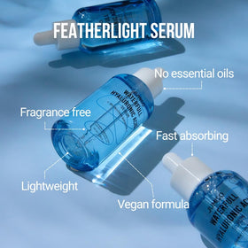 JUMISO serum swatched on hand to show translucent finish and quick absorption