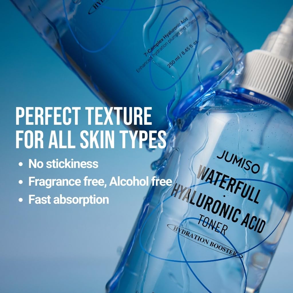 JUMISO toner beside hyaluronic cream to show enhanced moisture pairing