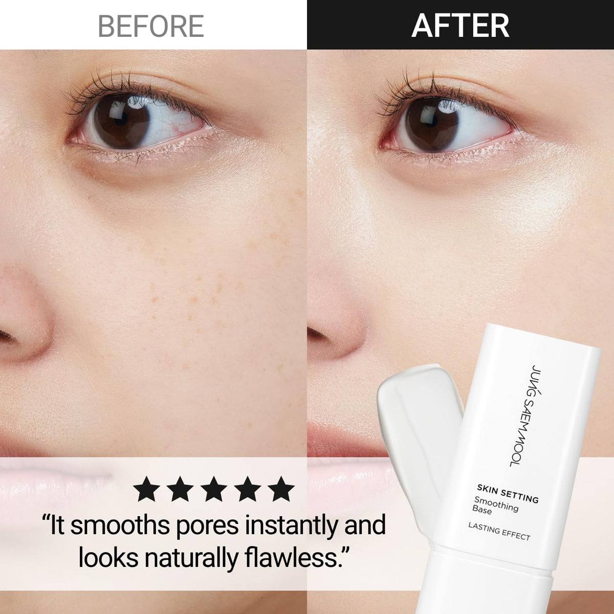 JUNG SAEM MOOL applied on hand to show blendability and quick absorption benefit