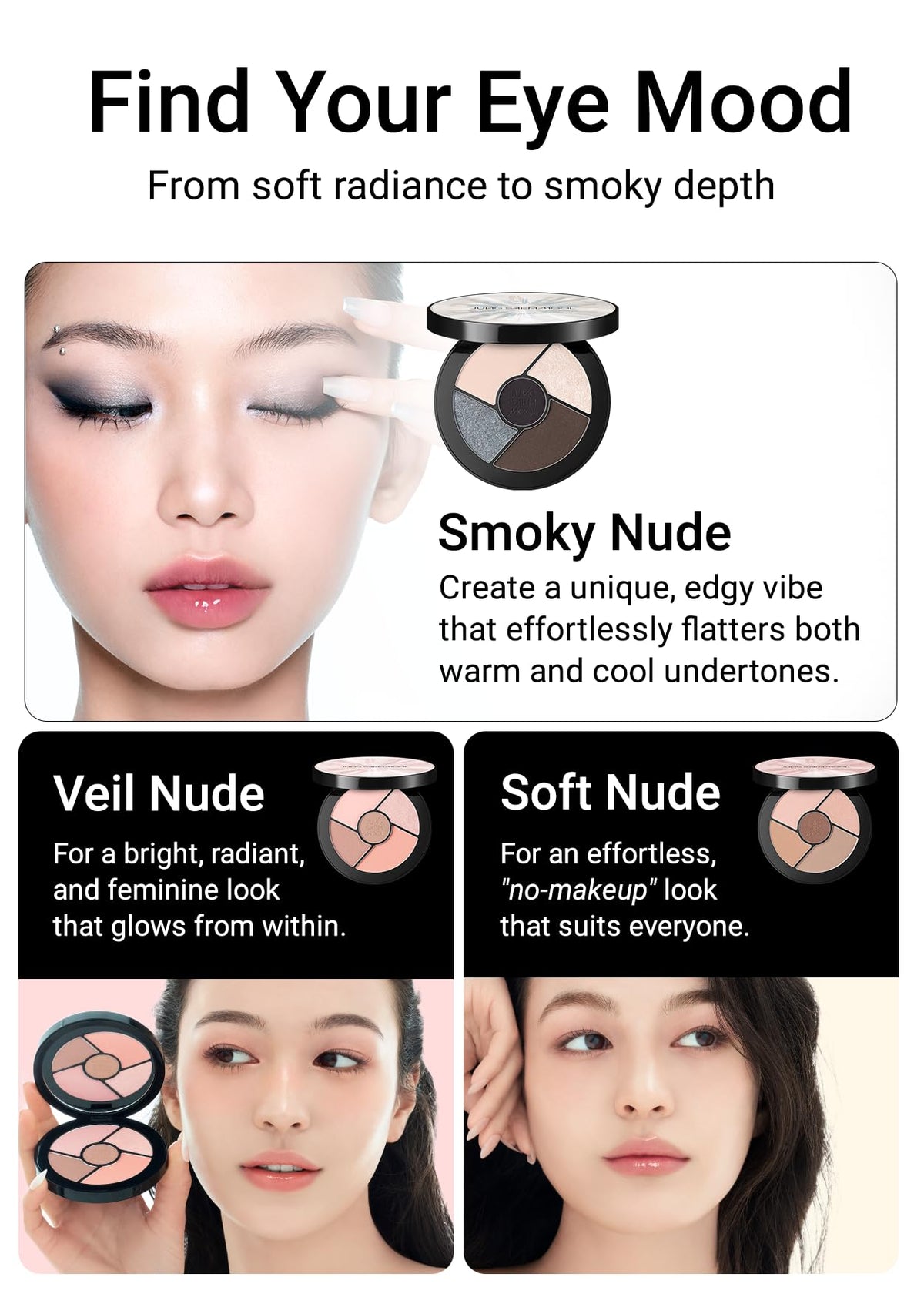 JUNG SAEM MOOL shimmer and glitter detail highlighting luminous lid payoff