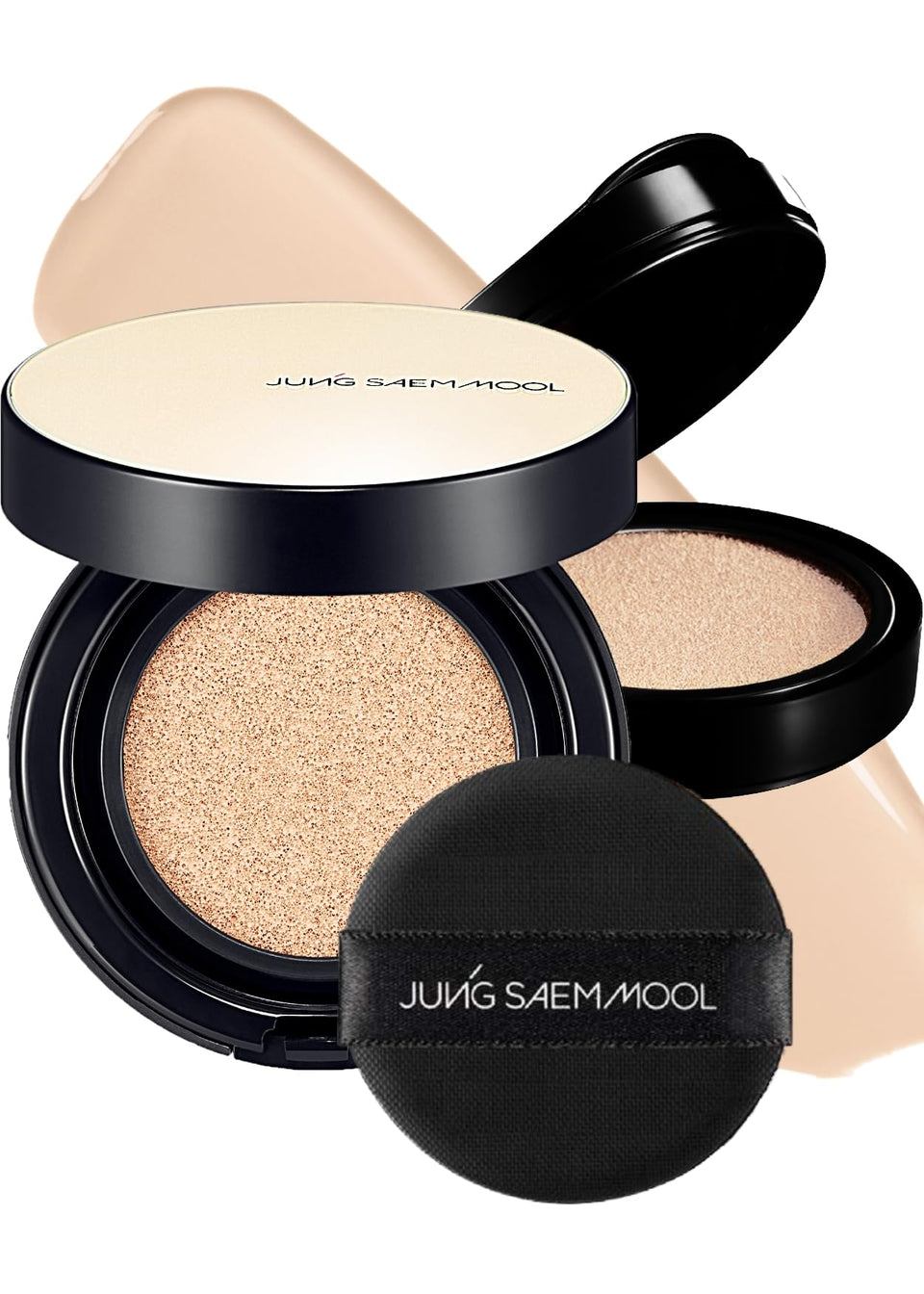 JUNG SAEM MOOL compact front view showing elegant packaging and portability benefit
