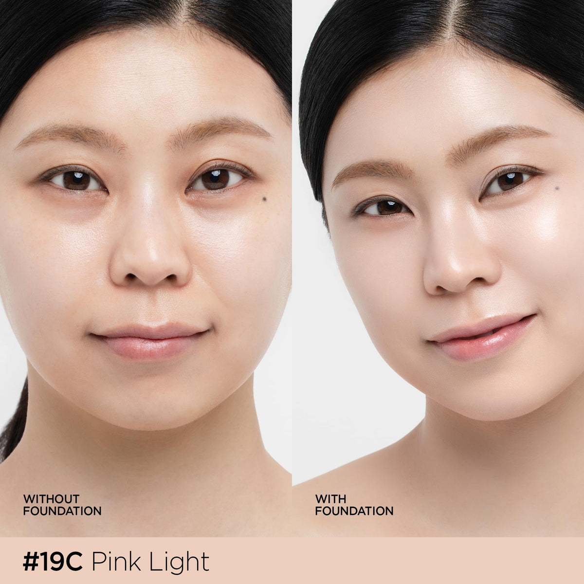 JUNG SAEM MOOL open compact with cushion visible and puff, neat application