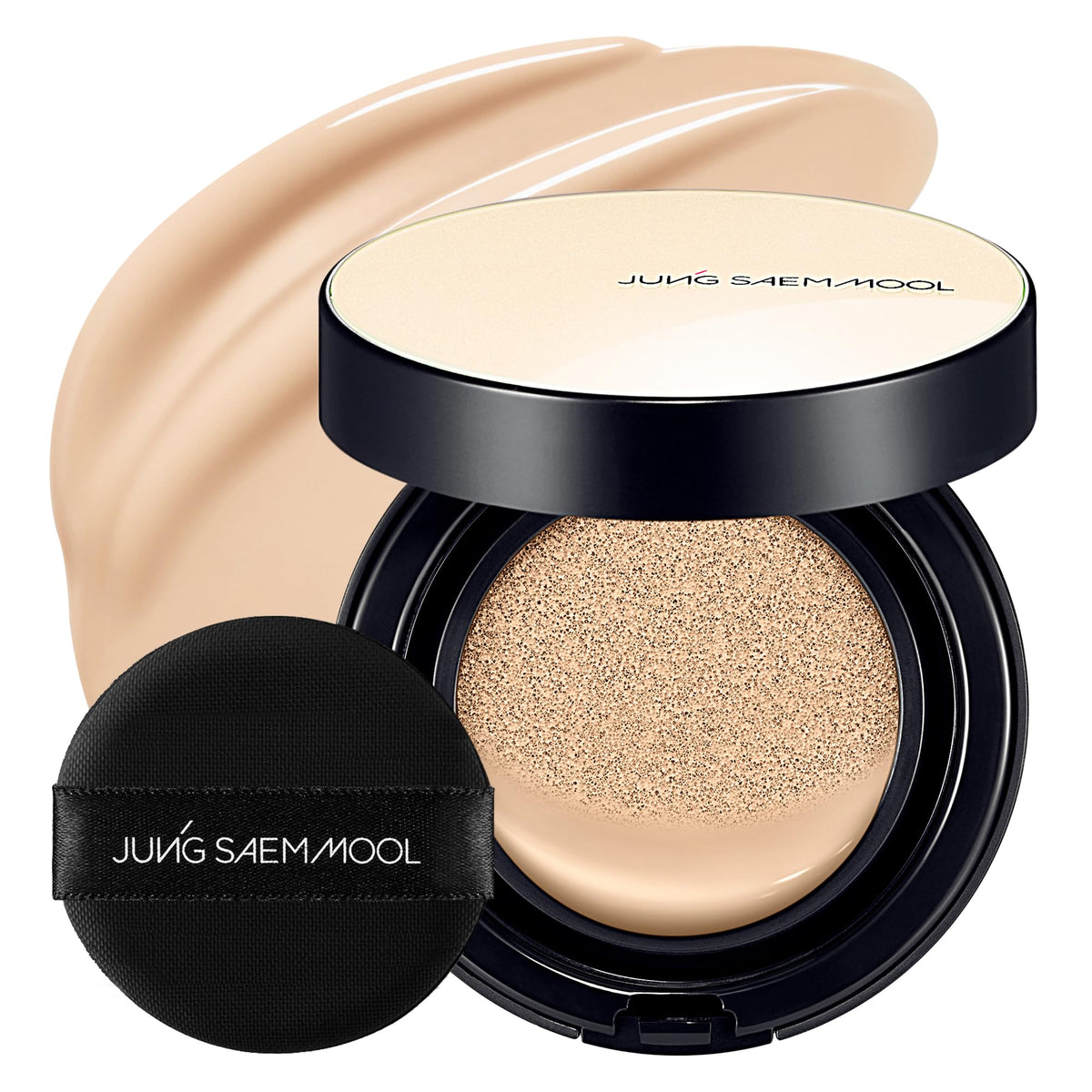 JUNG SAEM MOOL compact front view shows sleek packaging and everyday convenience