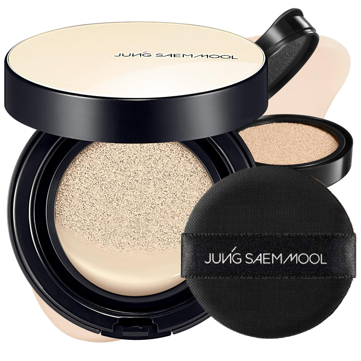 JUNG SAEM MOOL front compact showing sleek brand design and portability benefit