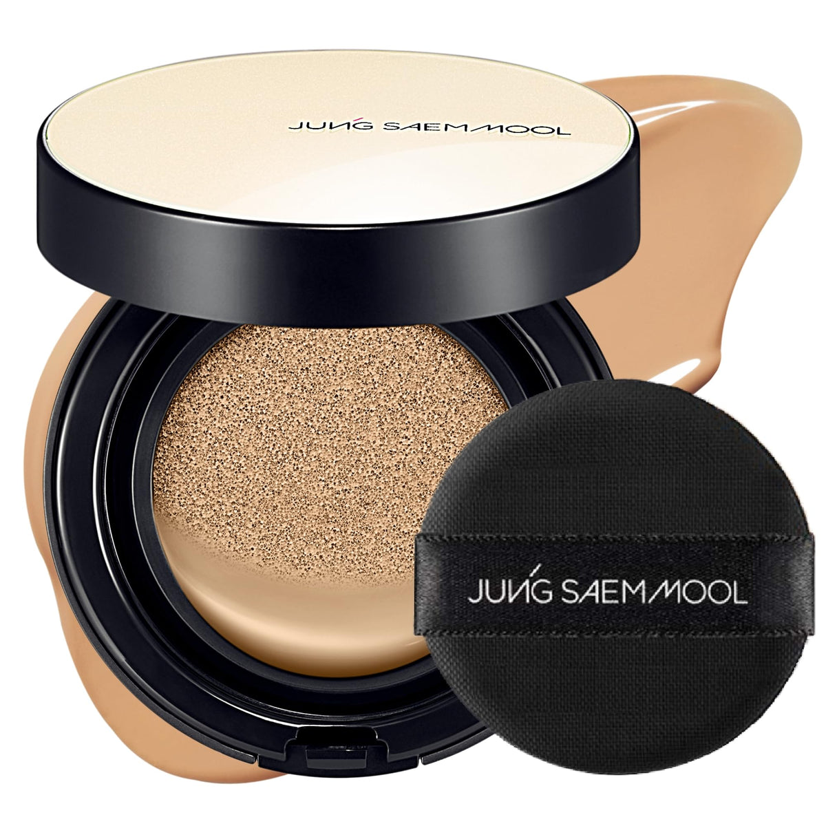 JUNG SAEM MOOL front packaging showing compact and shade label for easy identification and portability