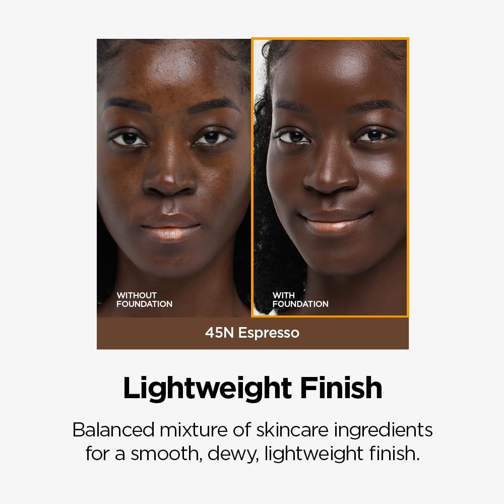 JUNG SAEM MOOL foundation swatch on skin demonstrates natural radiant finish