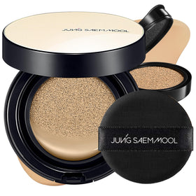 JUNG SAEM MOOL front compact showing sleek branding and refill benefit