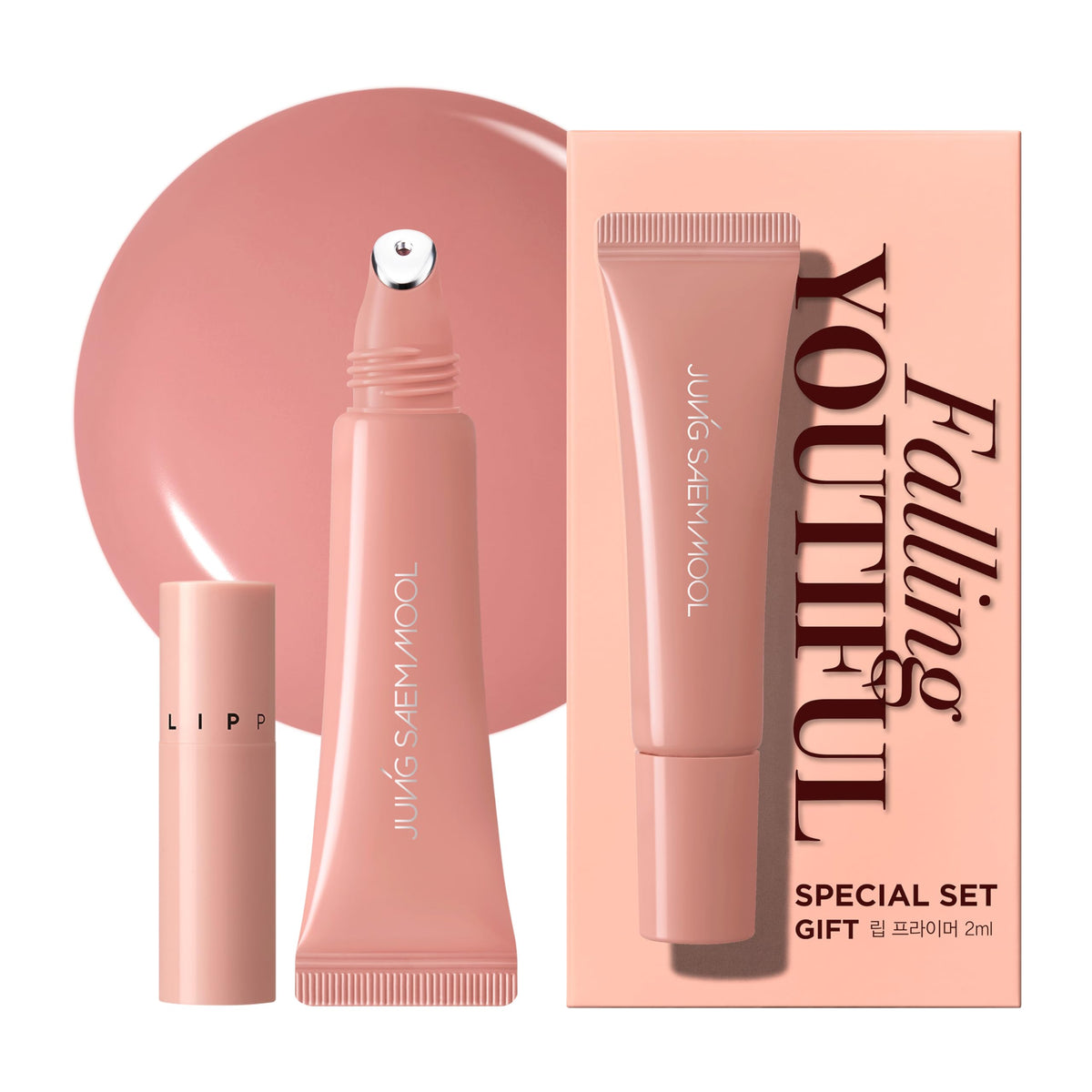 JUNG SAEM MOOL front packaging showing the gloss and primer benefit of set