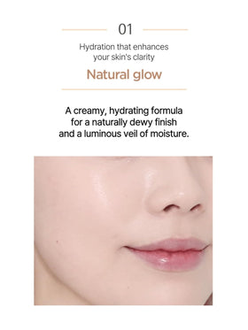 JUNG SAEM MOOL mesh cushion close-up illustrating controlled product pickup benefit