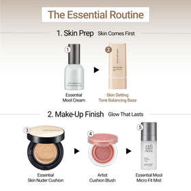 JUNG SAEM MOOL pore blur comparison showing reduced pore visibility for a refined look