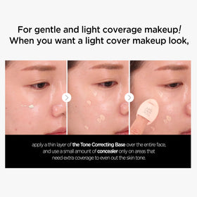 JUNG SAEM MOOL before-and-after pores photo showing visible blurring benefit