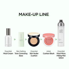 JUNG SAEM MOOL bottle next to hand showing product size and travel-friendly benefit