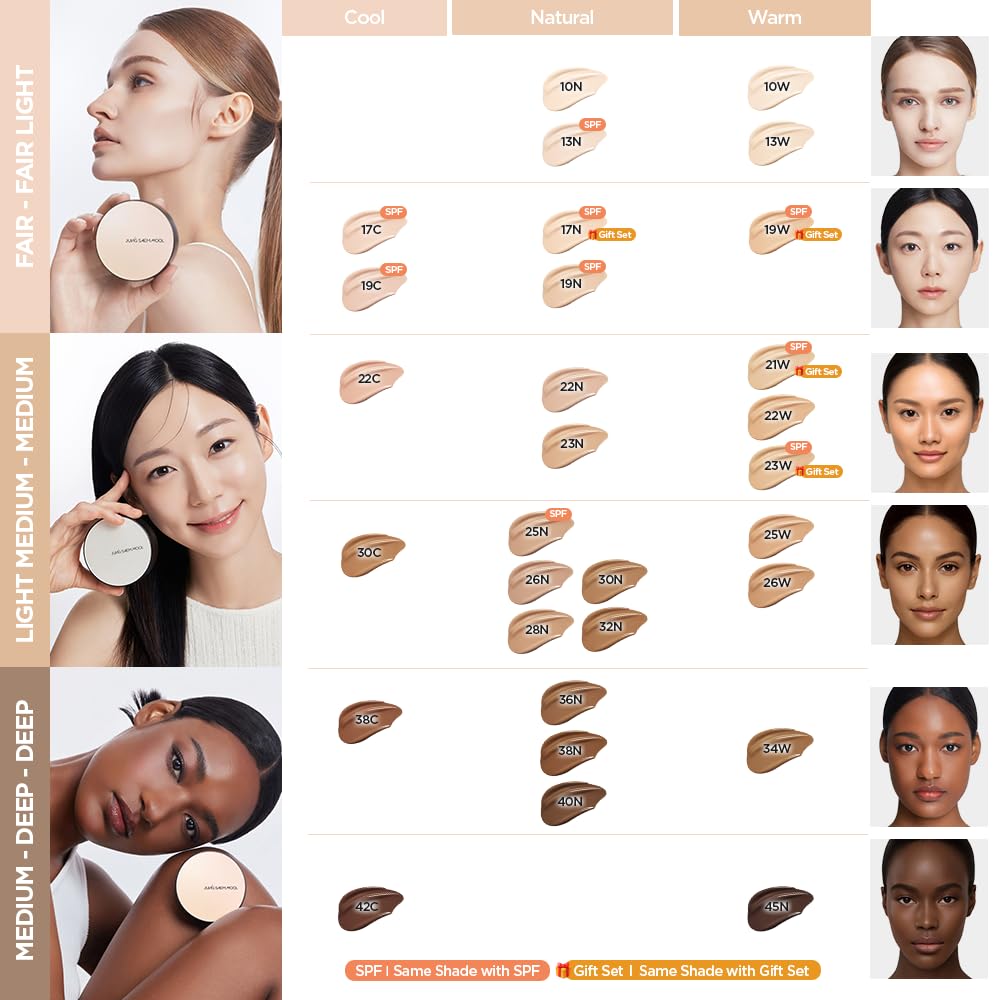 JUNG SAEM MOOL foundation texture on skin illustrating natural radiant finish benefit